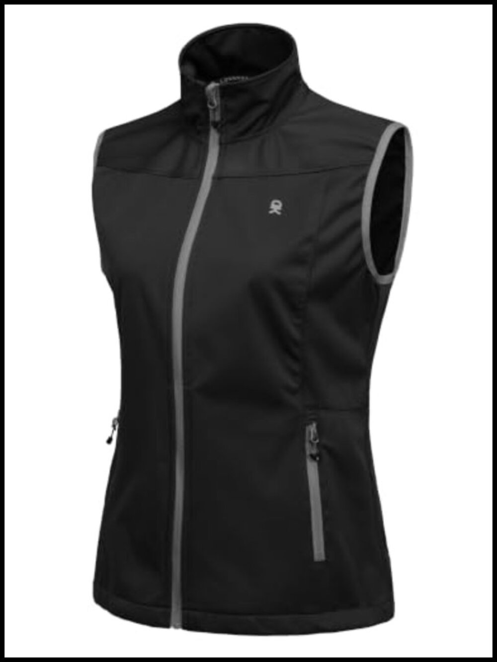 Lightweight Windproof Water-Resistant Softshell Vest Zip Pockets